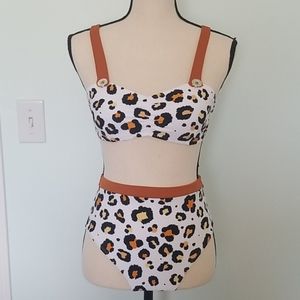NWT CUPSHE leopard print bikini